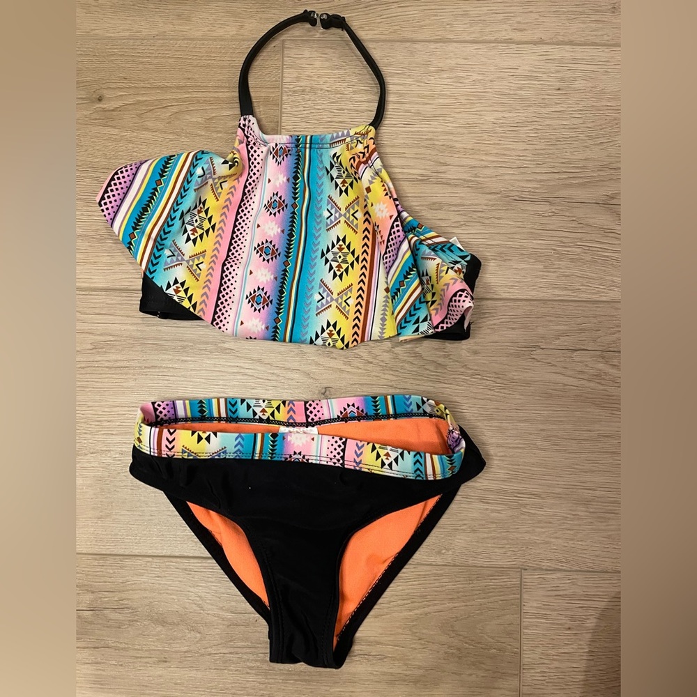 Colorful Girls Two Piece Bikini Swimsuit